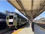 Here is former Lackawanna MU Car # 2454 on display on Track # 17. The sign, put together at the time of retirement of these workhorses, shows a message of farewell to the iconic Lackawanna MU cars.